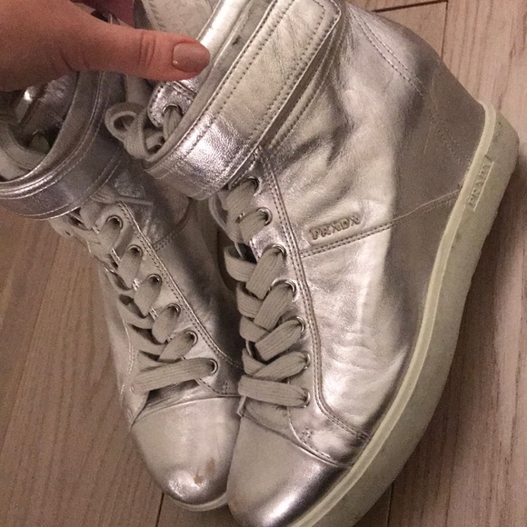 Prada High Top Sneaker Wedge - Picture 5 of 7